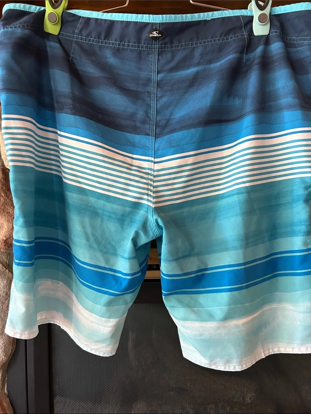 O'Neill Men’s Santa Cruz Stripe Boardshorts Size 42W, 11 inseam